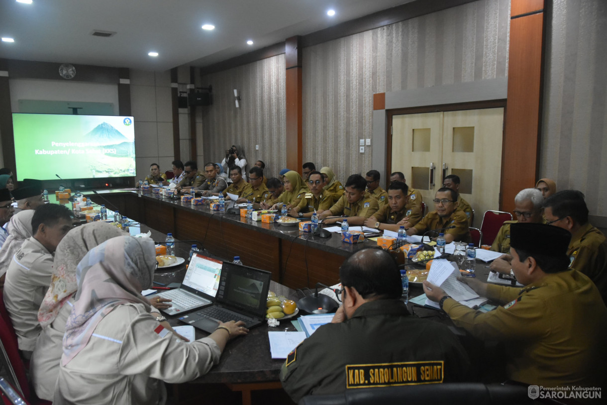 9 Juli 2024 -&nbsp;Rapat Persiapan Penyelenggaraan Kabupaten Kota Sehat, Bertempat di Ruang Pola Utama Kantor Bupati Sarolangun