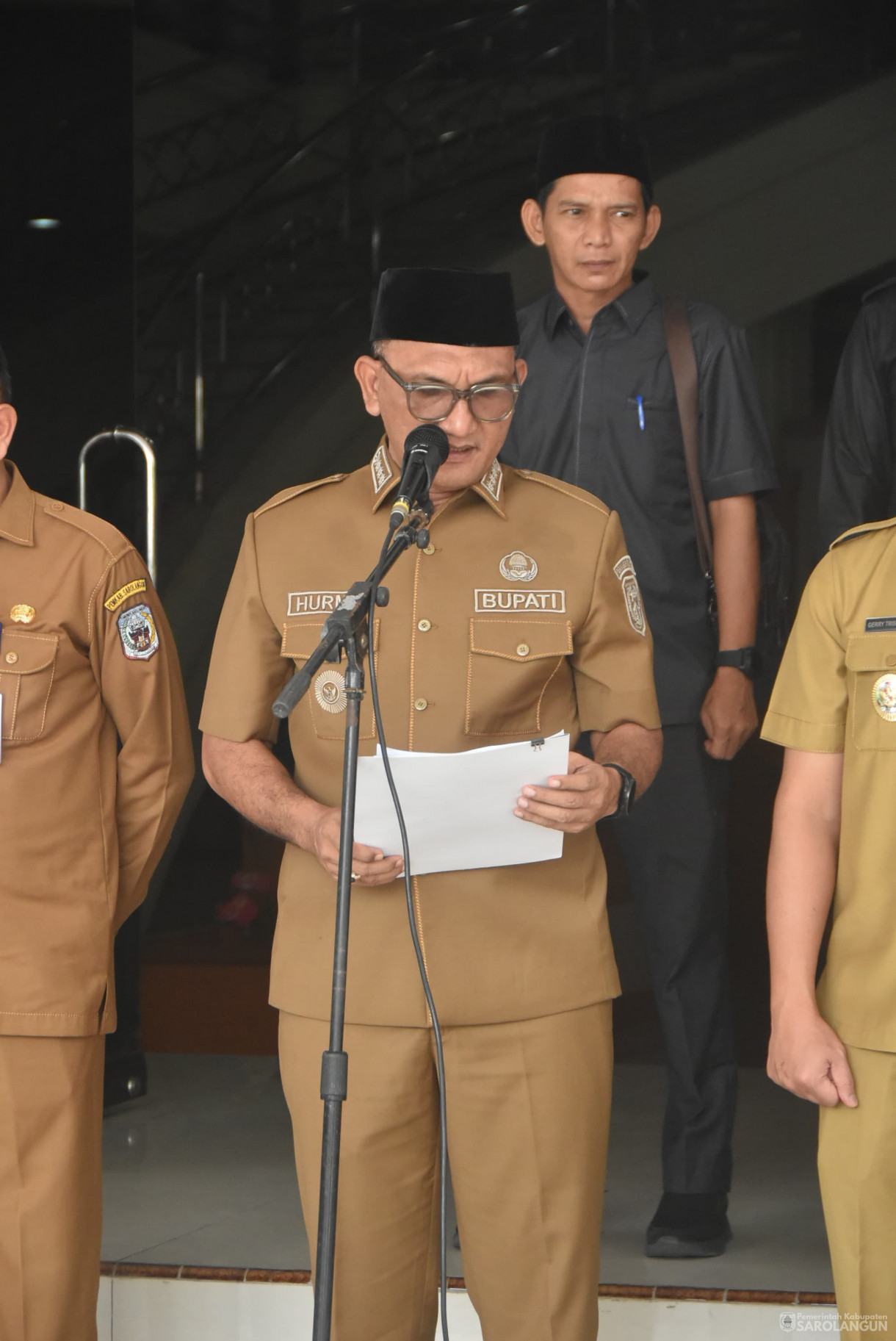 28 Juli 2025 - Launching Penyaluran Cadangan Beras Pemerintah Untuk Bantuan Pangan di Halaman Kantor Bupati Sarolangun