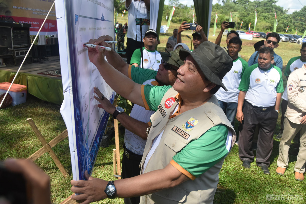 12 Juni 2024 -  Hari Lingkungan Hidup Sedunia Dengan Tema Penyelesaian Krisis Iklim Dengan Inovasi Dan Prinsip Keadilan Di Desa Monti Kecamatan Limun Dan Penebaran Beni