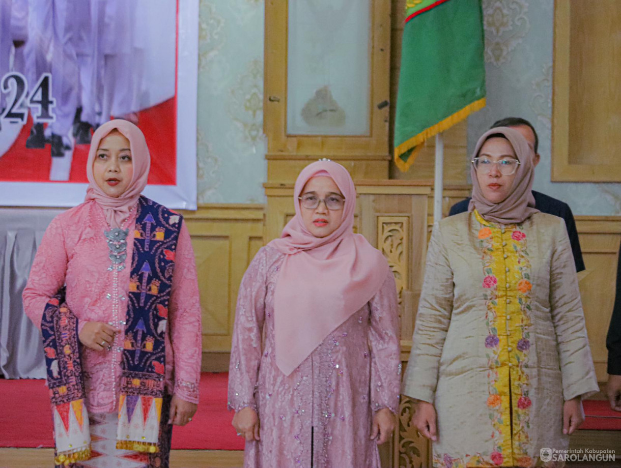 15 Agustus 2024 -&nbsp;Pengukuhan Pasukan Pengibar Bendera Pusaka, Bertempat di Aula Utama Kantor Bupati Sarolangun