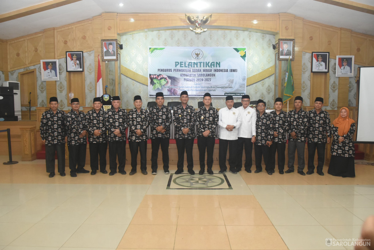 5 Mei 2025 -&nbsp;Pelantikan Pengurus Perwakilan Badan Waqaf Indonesia Kabupaten Sarolangun Periode 2024 sd 2027