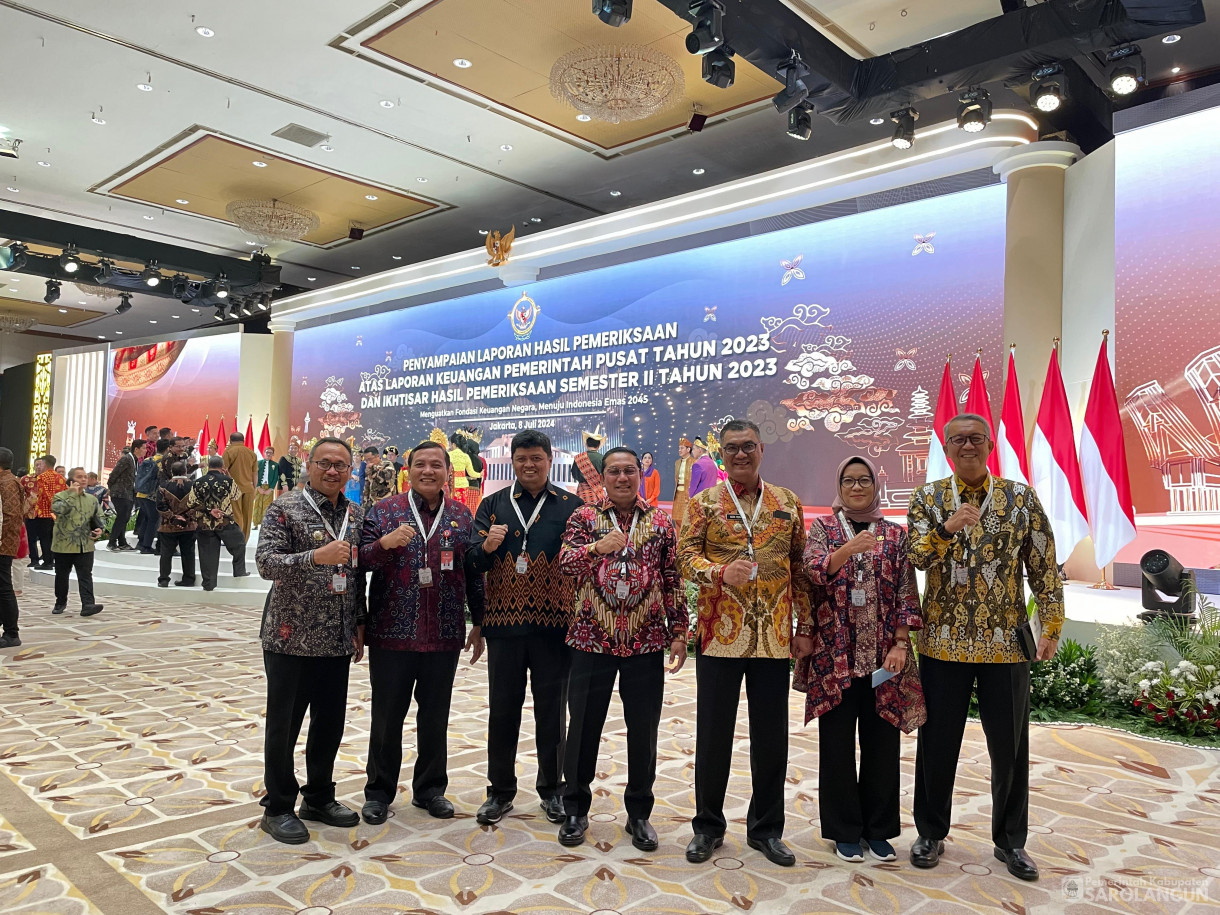 8 Juli 2024 -&nbsp;Penyampaian Laporan Hasil Pemeriksaan Badan Pemeriksa Keuangan Atas Pengelolaan dan Tanggung Jawab Keuangan Negara dan Seminar Nasional di Jakarta Convention Center