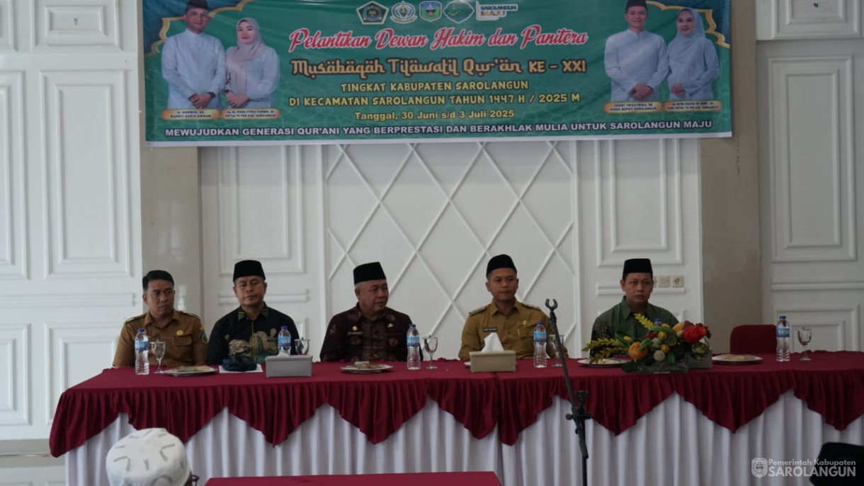 30 Juni 2025 - Pelantikan Dewan Hakim pada pagelaran MTQ Tingkat Kabupaten Sa