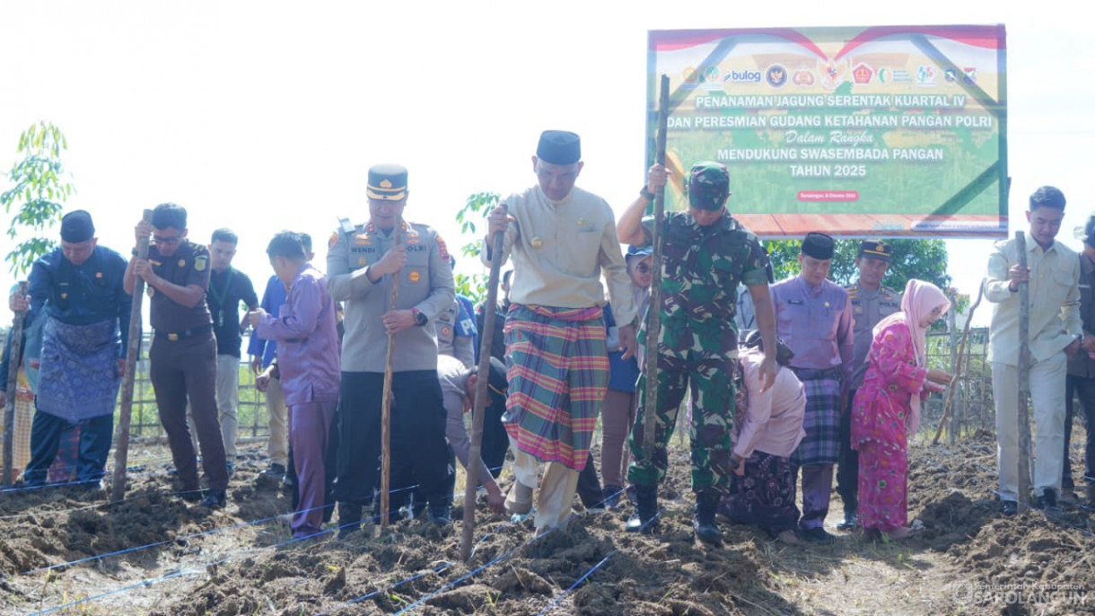 8 Oktober 2025 Bupati Sarolangun bersama Forkopimda Sarolangun Lakukan Penanaman Jagung Serentak Kuartal IV