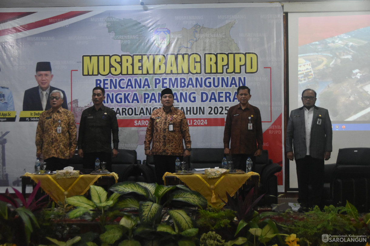 11 Juli 2024 -&nbsp;Musrenbang Rencana Pembangunan Jangka Panjang Daerah, Bertempat di Aula Bappeda Sarolangun