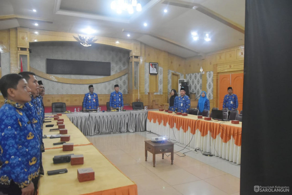 9 Desember 2024 - Acara Puncak Peringatan Hari Antikorupsi Sedunia Tahun 2024 Secara Daring, Bertempat di Ruang Aula Utama Kantor Bupati Sarolangun