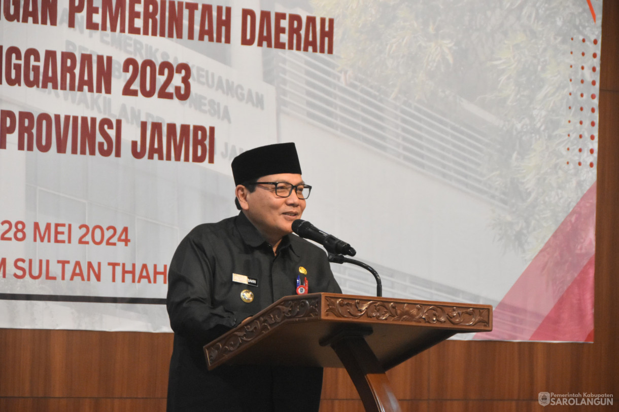 28 Mei 2024 - Penyampaian Laporan Hasil Pemeriksaan Atas Laporan Keuangan Pemerintah Daerah Tahun 2023 Di Wilayah Provinsi Jambi Di Kantor Perwakilan BPK Jambi