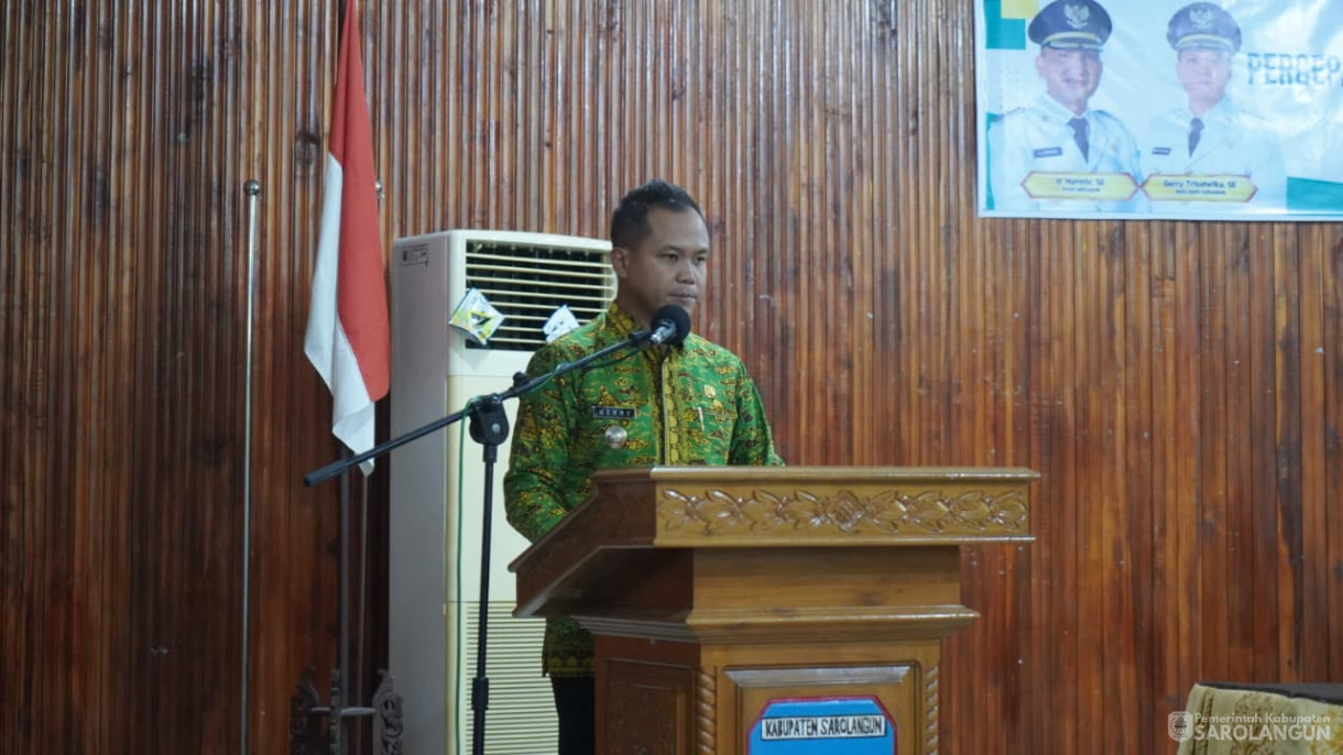4 September 2025&nbsp; Wakil bupati Sarolangun Membuka Rapat Koordinasi Bimbingan Teknis Pengisian Web Aplikasi Aksi Konvergensi Percepatan Penurunan Stunting Kabupaten Sarolangun Tahun 2025