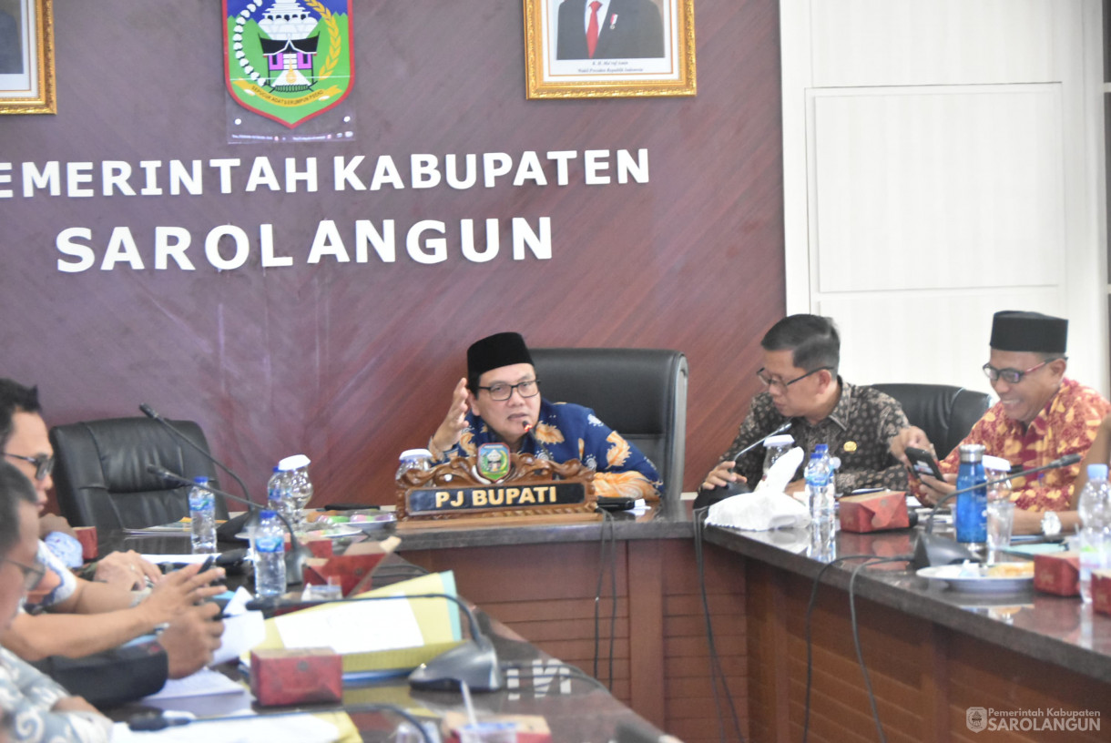 01 Agustus 2024 -&nbsp;Rapat Realisasi Anggaran Tahun 2024, Bertempat di Ruang Pola Utama Kantor Bupati Sarolangun