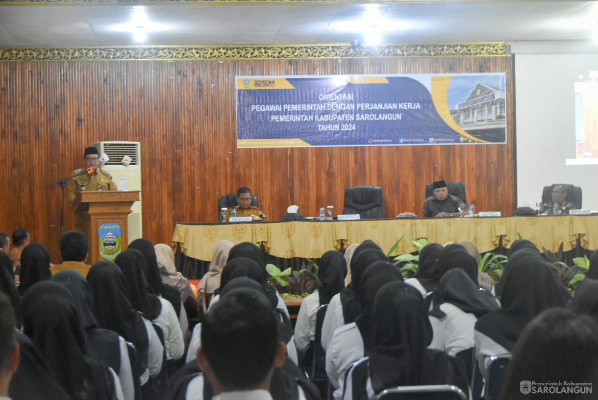 27 Agustus 2024 -&nbsp;Orientasi Pegawai Pemerintah Dengan Perjanjian Kerja, Bertempat di Aula Bappeda Sarolangun