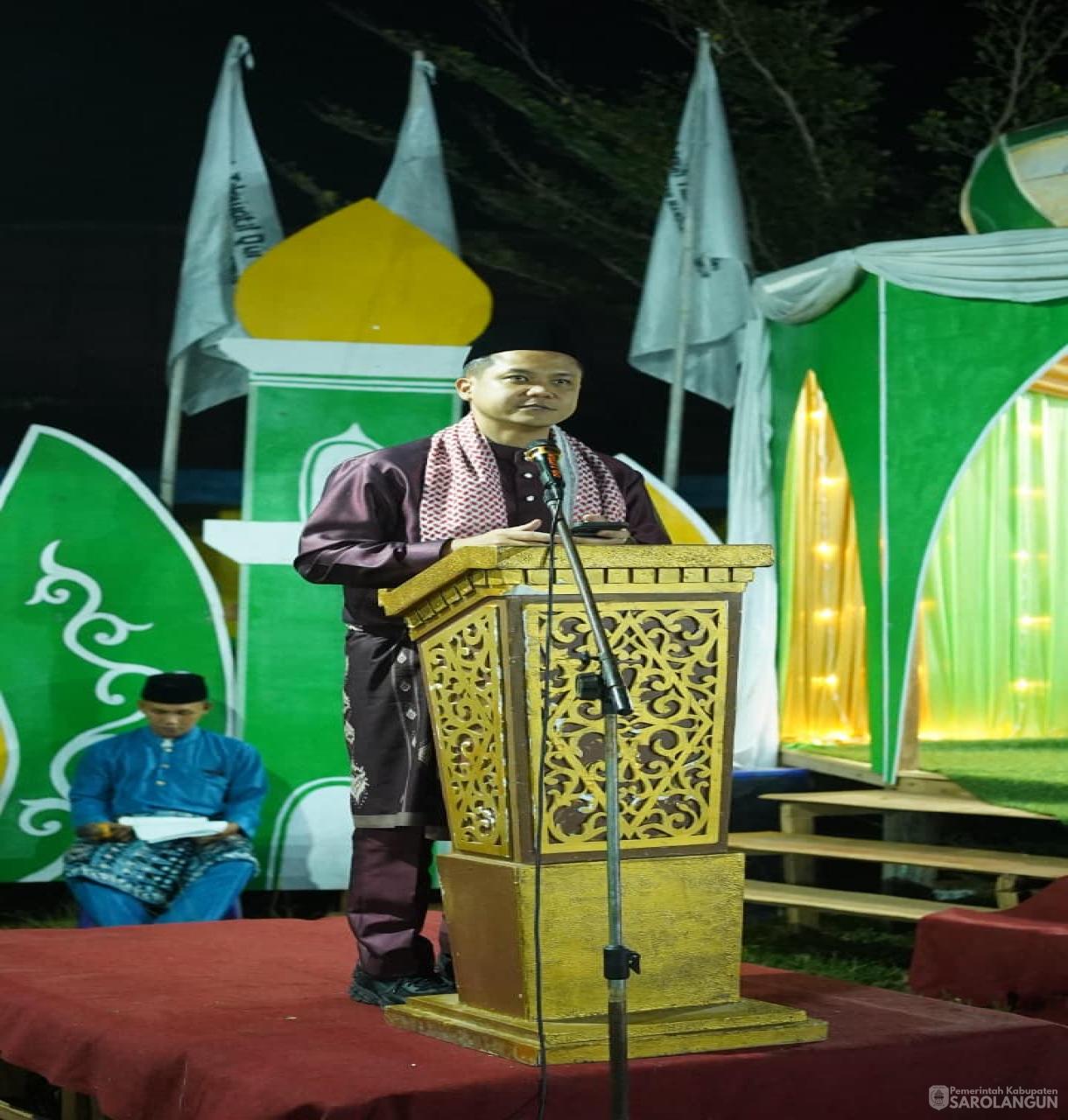 22 Juni 2026 Wakil Bupati Sarolangun Membuka Secara Resmi Musabaqah Tilawatil Quran ke III Tingkat Kecamatan Mandiangin Timur di Lapangan Desa Meranti Baru