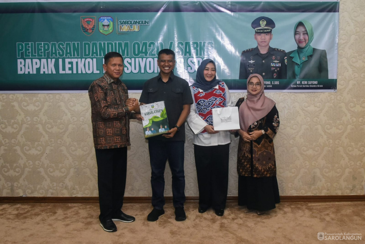 28 Agustus 2025 pelepasan Dandim 0420 Sarko Letkol Inf Suyono S.Sos di Rumah Dinas Bupati Sarolangun