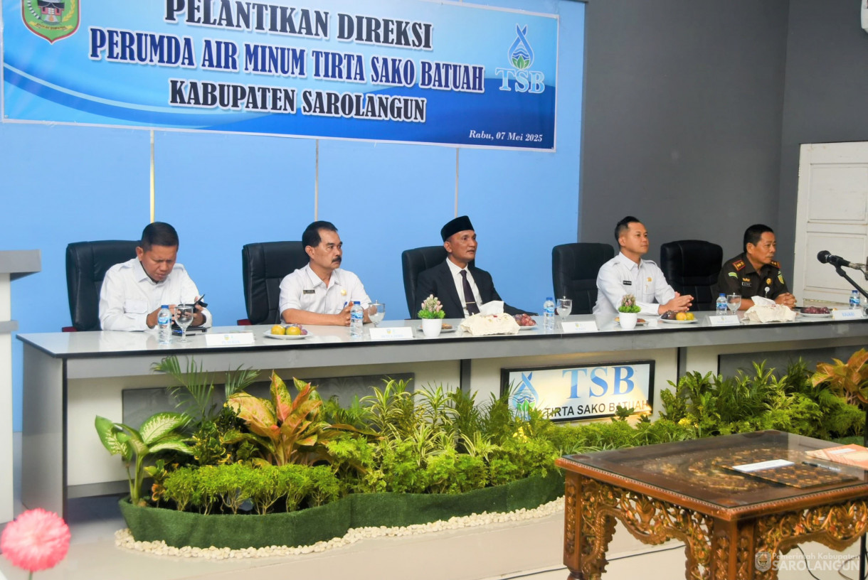 7 Mei 2025 -&nbsp;Pelantikan Direksi Perumda Air Minum Tirta Sako Batuah Kabupaten Sarolangun