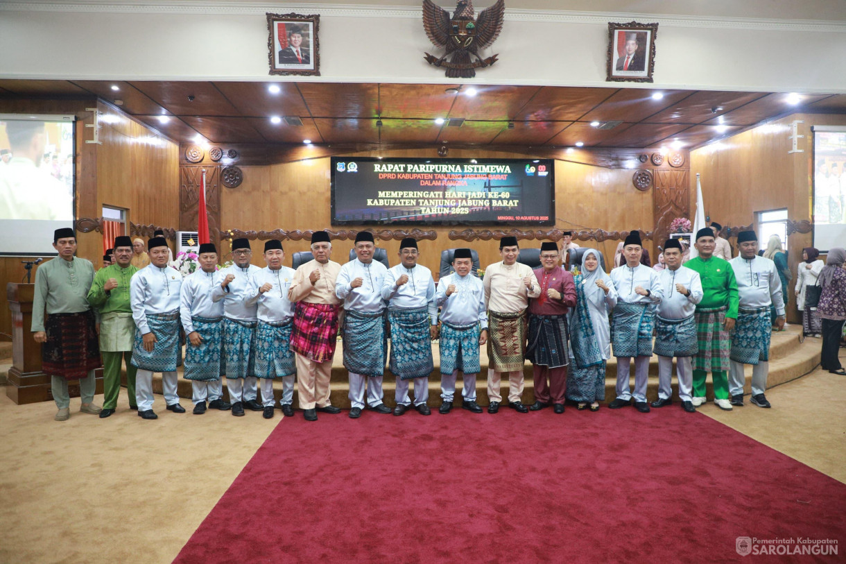 10 Agustus 2025 -&nbsp;- Rapat Paripurna Istimewa Memperingati Hari Jadi Ke 60 Tanjung Jabung Barat Tahun 2025