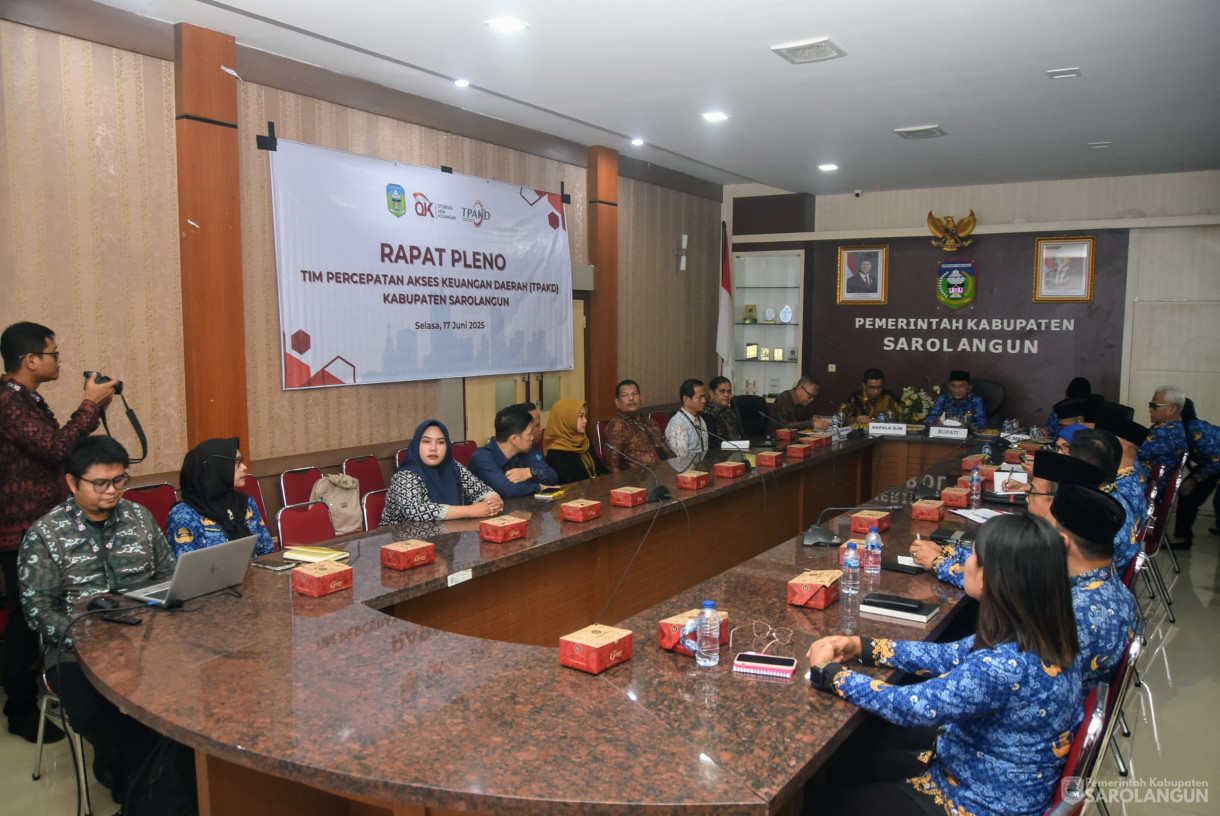 17 Juni 2025 - Rapat Pleno Tim Percepatan Akses Keuangan Daerah Kabupaten Sarolangun&nbsp;