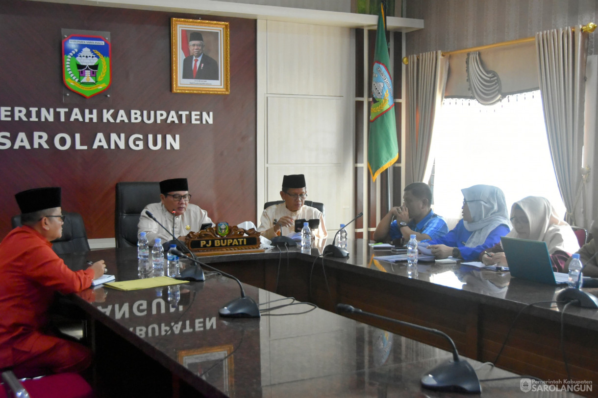 2 Juli 2024 -&nbsp;Rapat Koordinasi Dengan RSUD Chatib Quzwein Sarolangun, Bertempat di Ruang Pola Utama Kantor Bupati Sarolangun