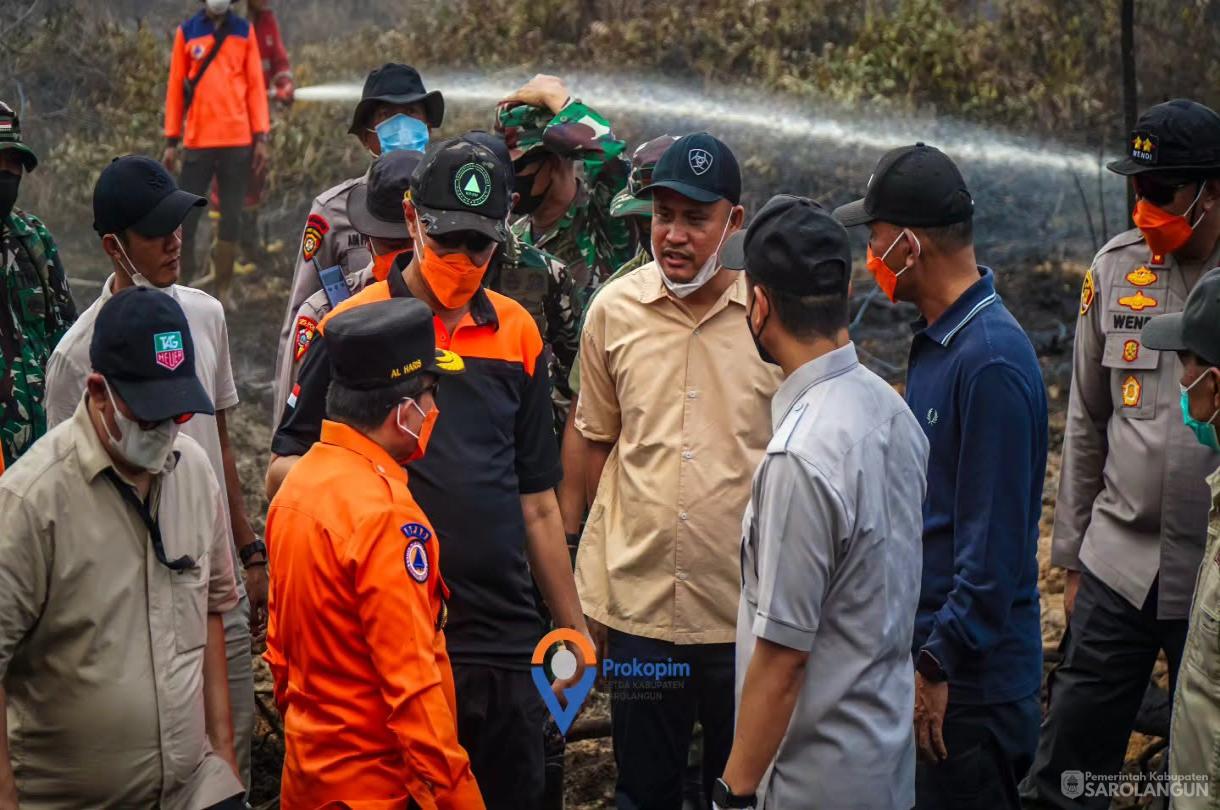 25 Agustus 2026 Peninjauan secara langsung Kebakaran Hutan dan Lahan di Desa Lubuk Kepayang Kecamatan Air Hitam