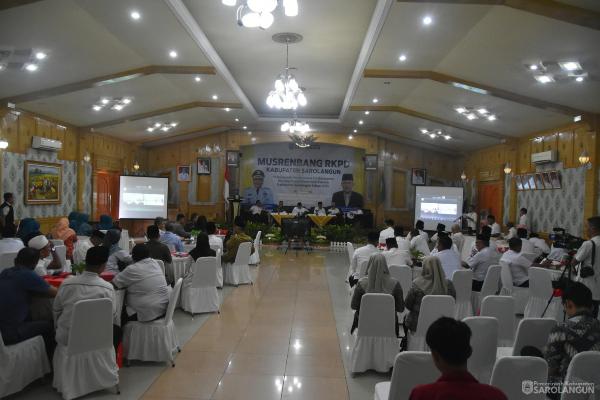 20 Maret 2024 - Musrenbang RKPD Kabupaten Sarolangun Di Ruang Aula Utama Kantor Bupati Sarolangun