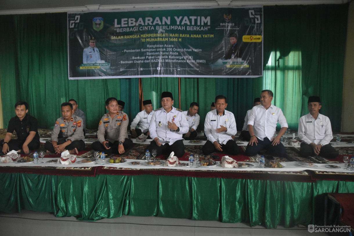 10 Juli 2024 - Santunan Anak Yatim SeKabupaten Sarolangun Dalam Rangka Menyambut Hari Raya Anak Yatim, Bertempat di Gedung LPTQ Sarolangun