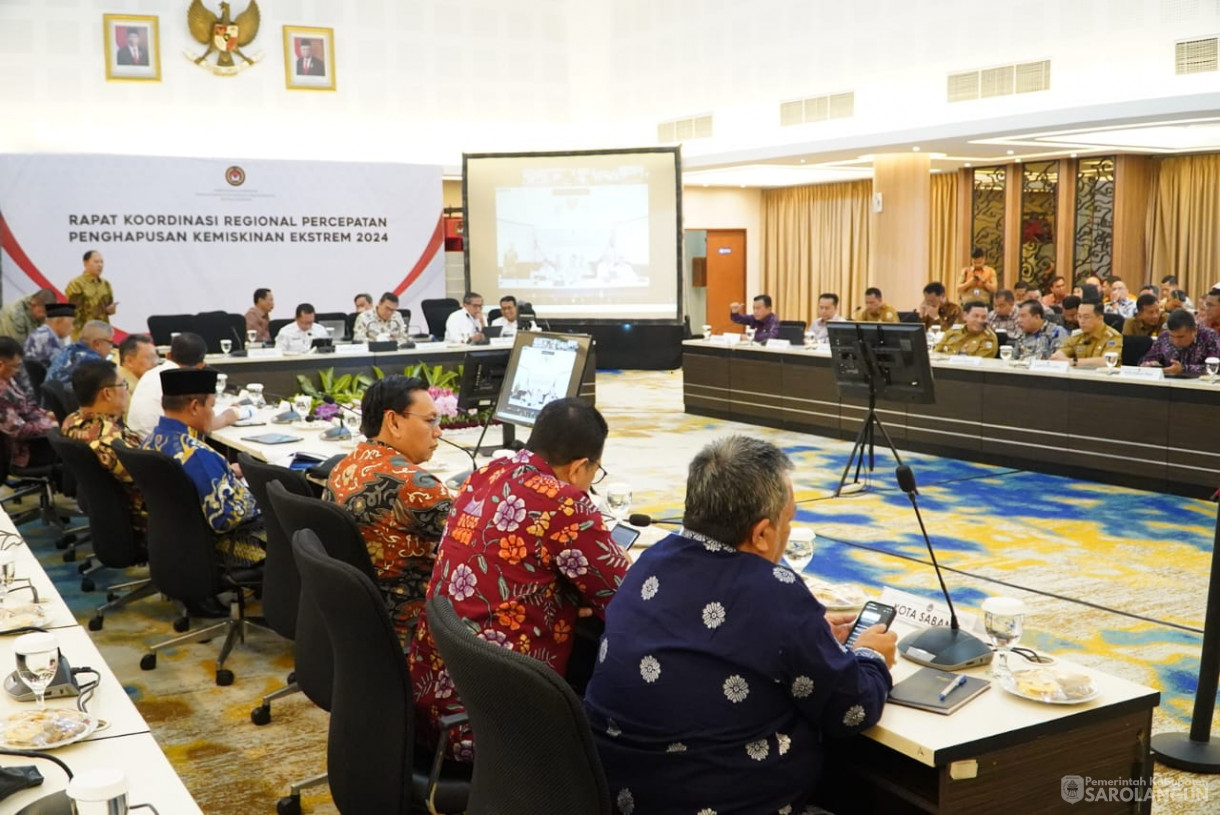 5 Agustus 2024 -&nbsp;Rapat Koordinasi Regional Upaya Percepatan Penghapusan Kemiskinan Ekstrem 2024, Bertempat di Kemenko PMK Jakarta
