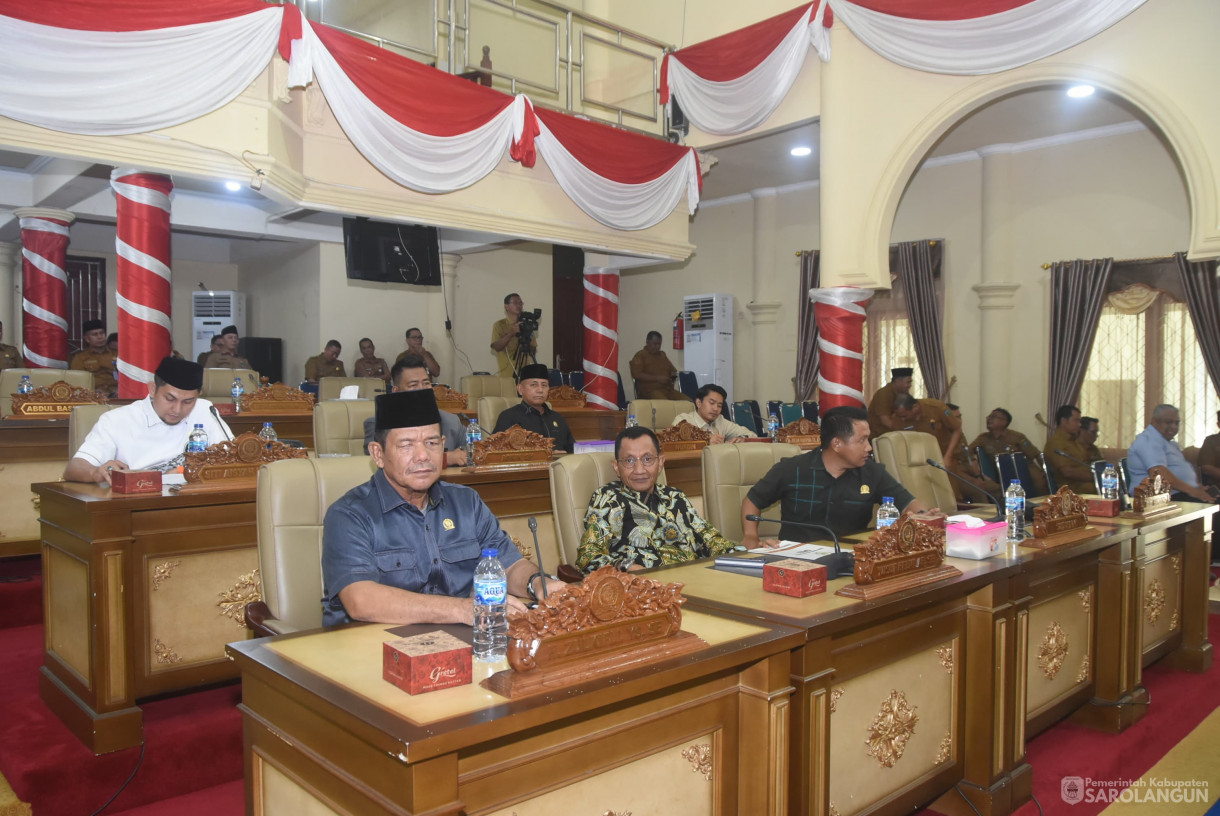 11 Agustus 2025 -&nbsp;Rapat Paripurna Tingkat I tahap 2 di Gedung DPRD Kabupaten Sarolangun
