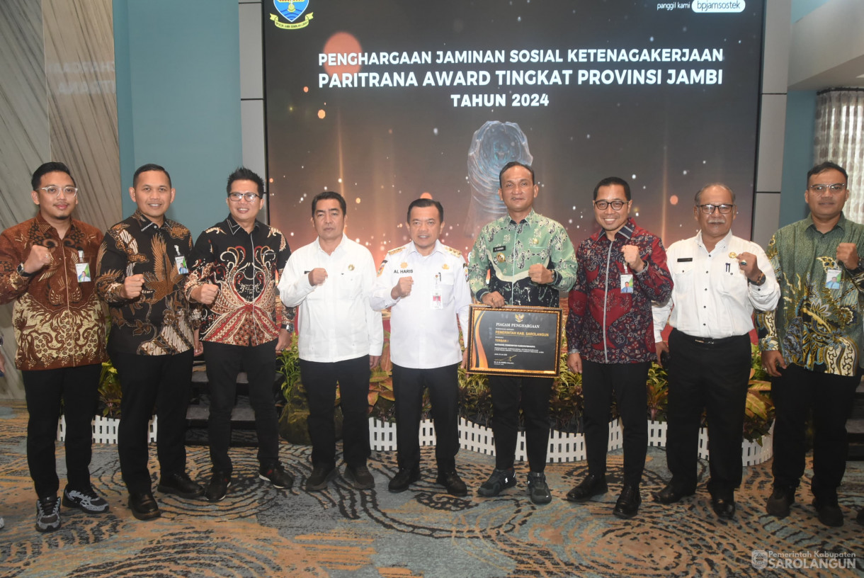 6 Agustus 2025 - Penganugerahan Paritrana Award Tingkat Provinsi Jambi Tahun 2024&nbsp; di Ballroom Mahligai Bank 9 Jambi