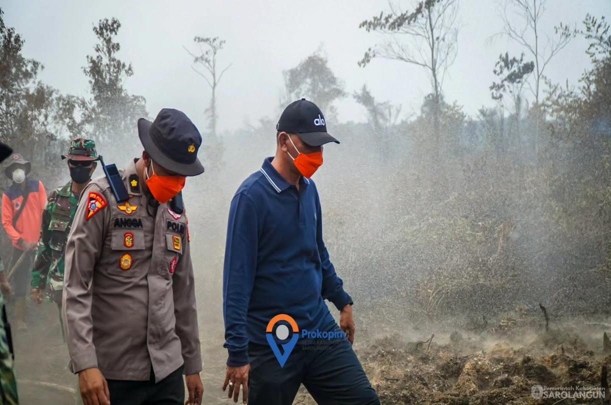 25 Agustus 2026 Peninjauan secara langsung Kebakaran Hutan dan Lahan di Desa Lubuk Kepayang Kecamatan Air Hitam