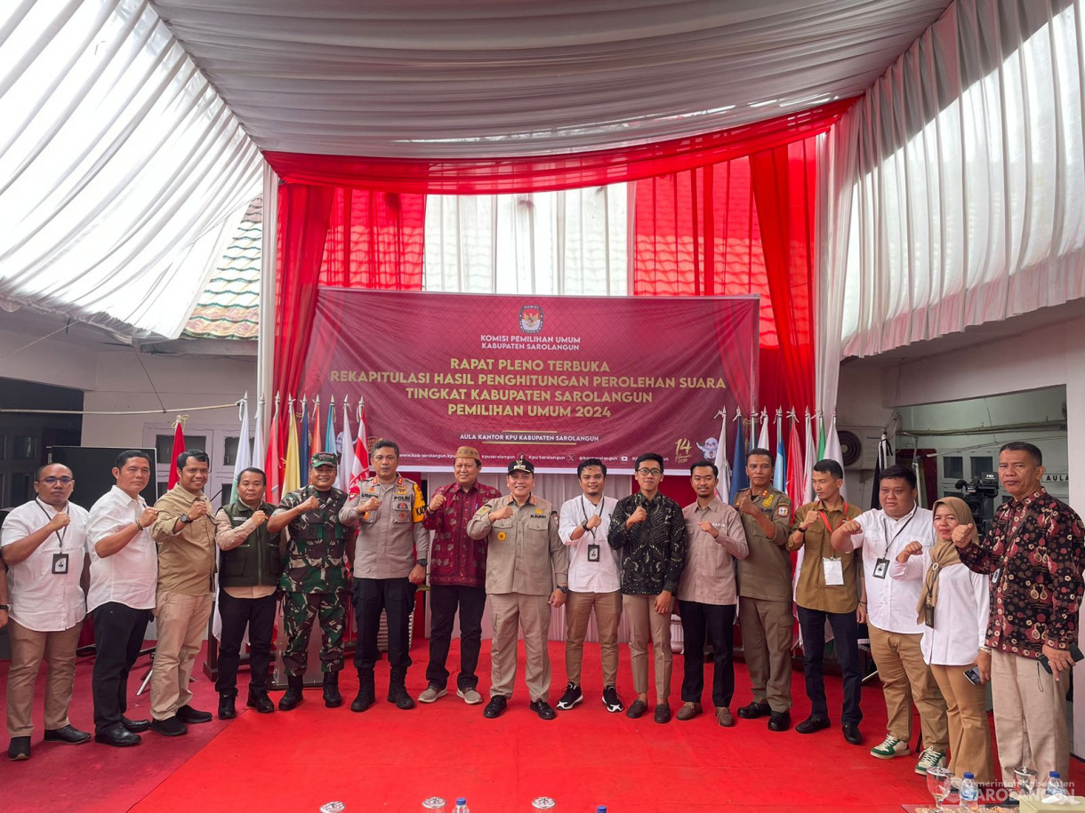 2 Maret 2024 - Menghadiri Pembukaan  Rapat Pleno Terbuka Rekapitulasi Hasil Penghitungan Perolehan Suara Tingkat Kab. Sarolangun Pemilihan Umum Tahun 2024 Di Kantor KPU Kab. Sarolangun