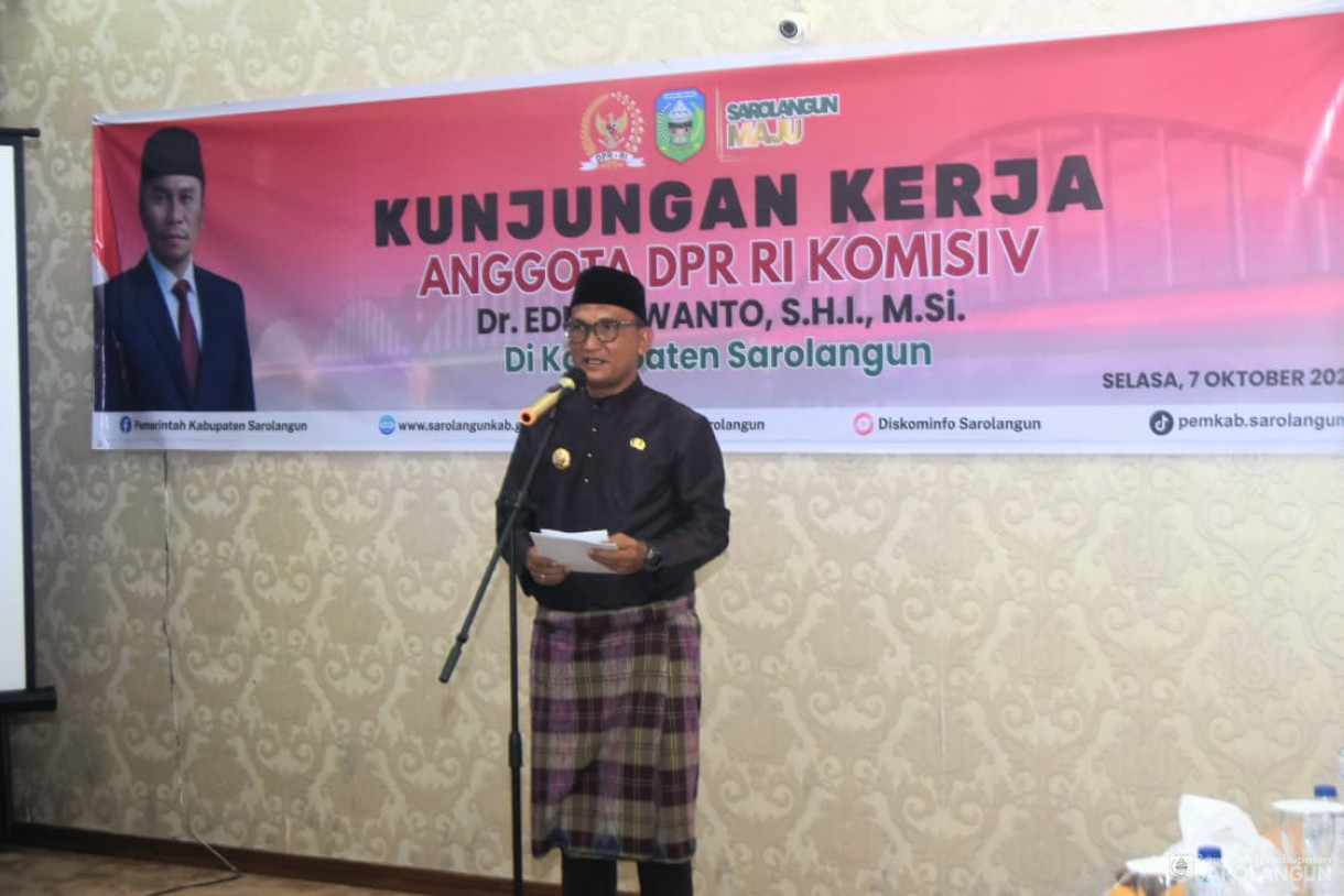 7 Oktober 2025 Kunjungan Kerja Anggota DPR RI Komisi V Bapak Edi Purwanto di Rumah Dinas Bupati Sarolangun