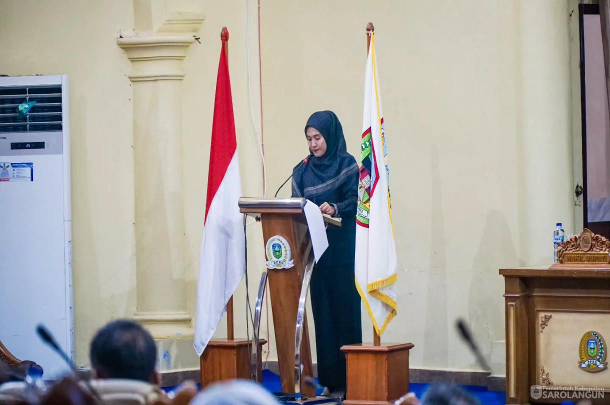 3 Agustus 2026 Rapat Paripurna Tingkat I Tahap II di Gedung DPRD Kabupaten Sarolangun dan Rapat Paripurna Laporan Pansus II dan Pansus III DPRD Kabupaten Sarolangun Terhadap PAD dan Aset Kabupaten Sarolangun