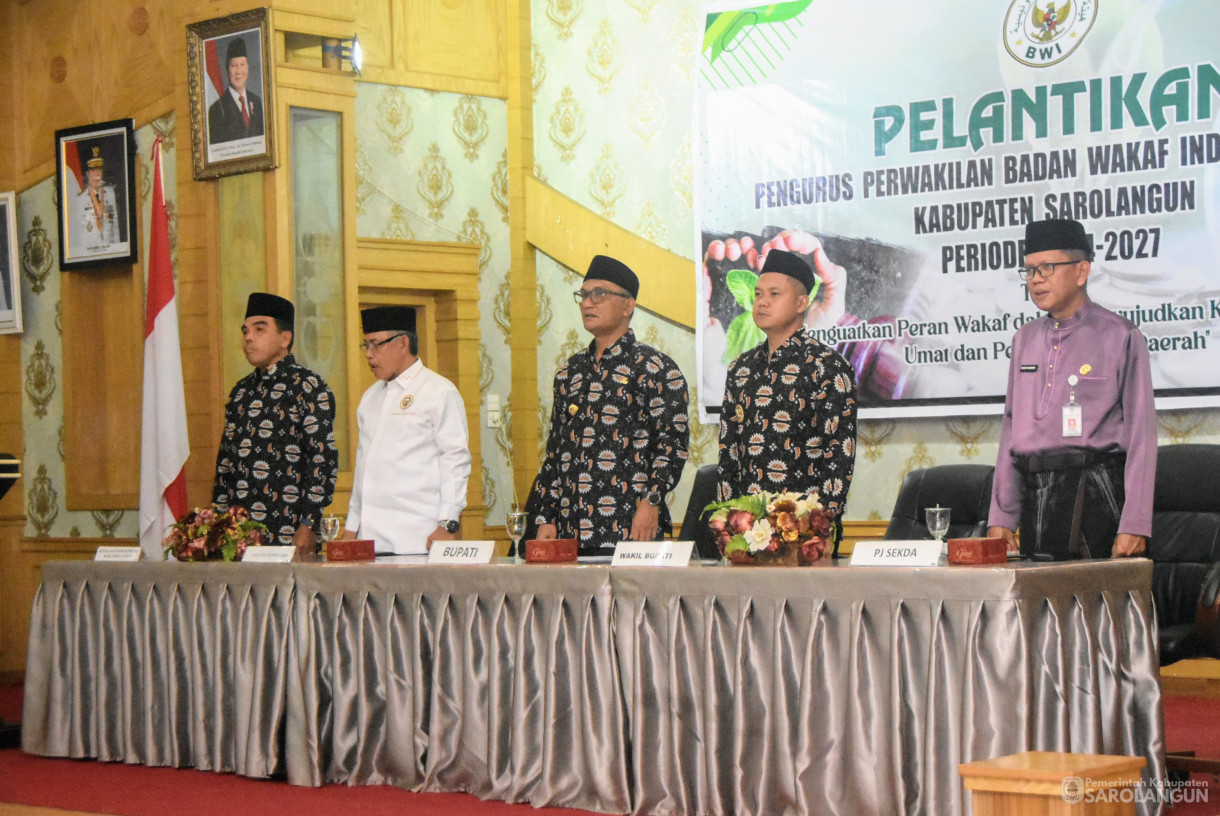 5 Mei 2025 -&nbsp;Pelantikan Pengurus Perwakilan Badan Waqaf Indonesia Kabupaten Sarolangun Periode 2024 sd 2027