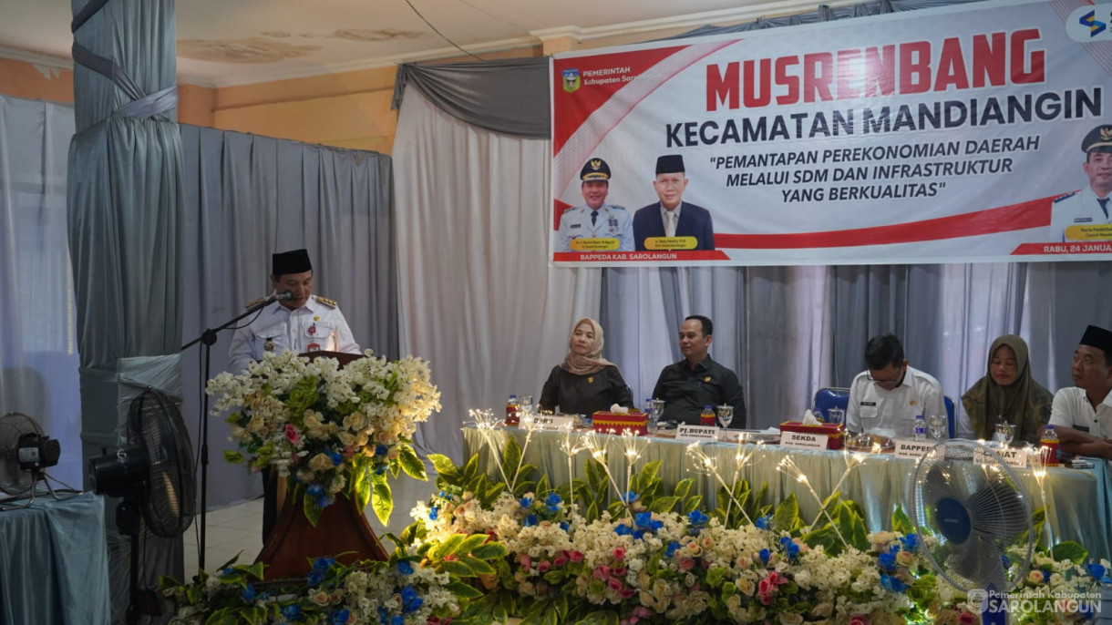 24 Januari 2024 - Musrenbang Kecamatan Mandiangin Di Kantor Camat Mandiangin