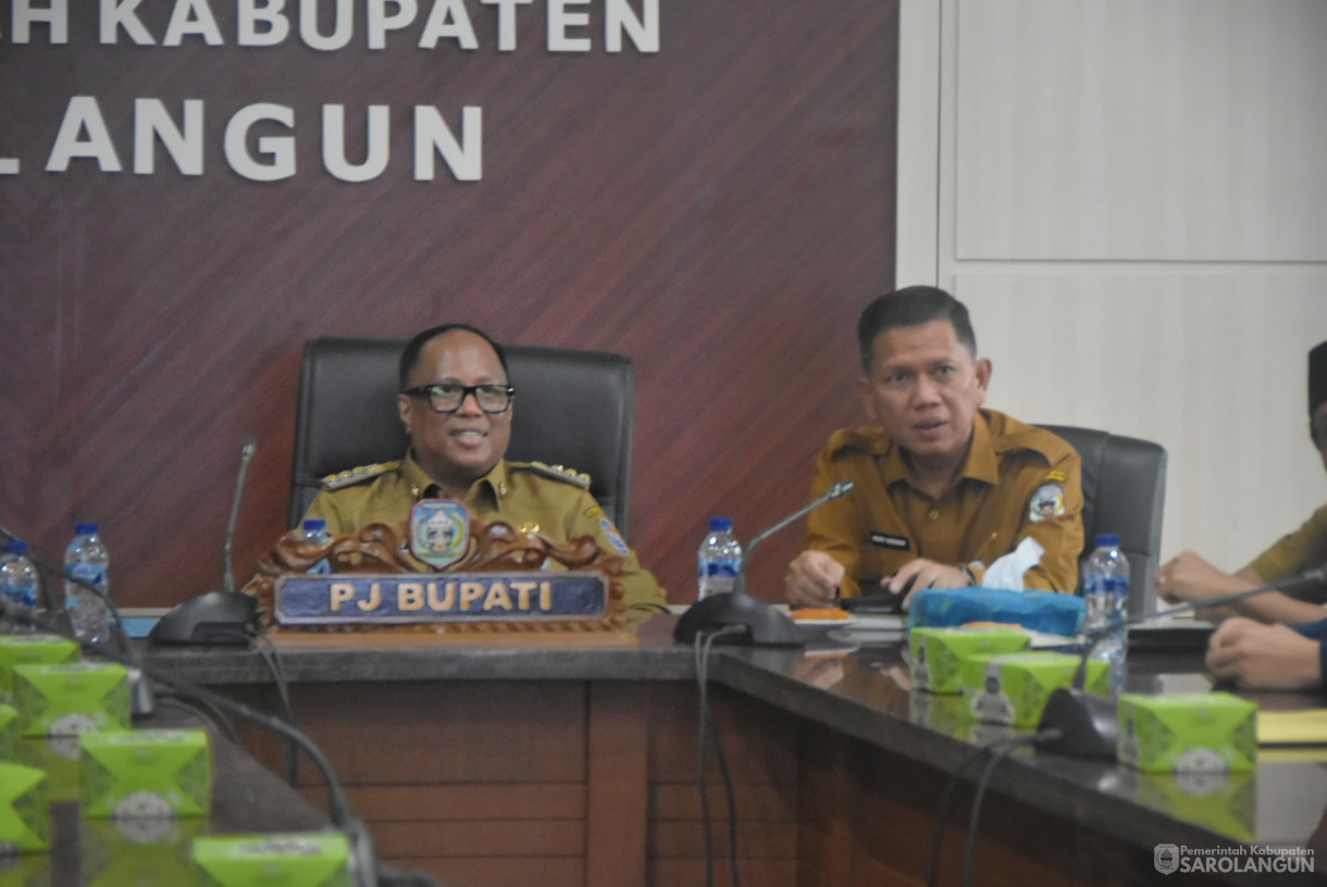 21 Oktober 2024 -&nbsp;Rapat TPID Via Zoom Meeting, Bertempat di Ruang Pola Utama Kantor Bupati Sarolangun