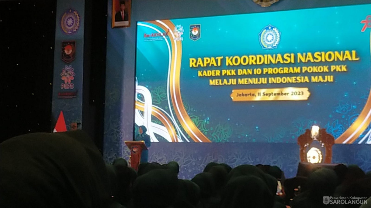 Senin,11 September 2023, Ibu Penjabat Bupati Sarolangun selaku Ketua TPP PKK Kab.Sarolangun menghadiri Kegiatan Rapat Koordinasi Nasional Kader PKK dan 10 Program Pokok PKK Melaju Menuju Indonesia Maju di Hotel Bidakara Jakarta