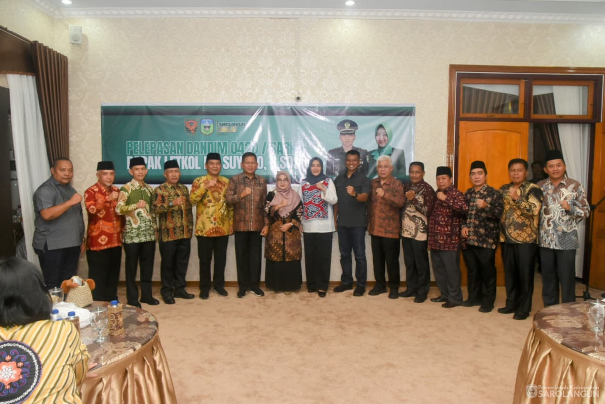 28 Agustus 2025 pelepasan Dandim 0420 Sarko Letkol Inf Suyono S.Sos di Rumah Dinas Bupati Sarolangun