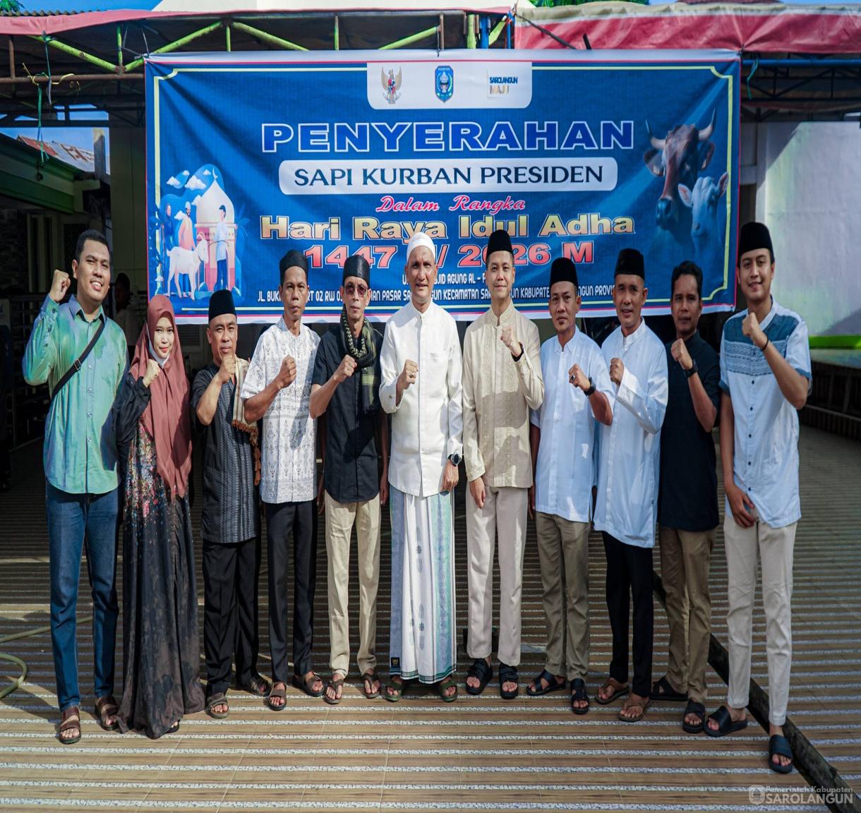 27 Mei 2026 Penyerahan Hewan Kurban dari&nbsp; Presiden Republik Indonesia kepada Panitia Qurban Masjid Alfalah Sarolangun