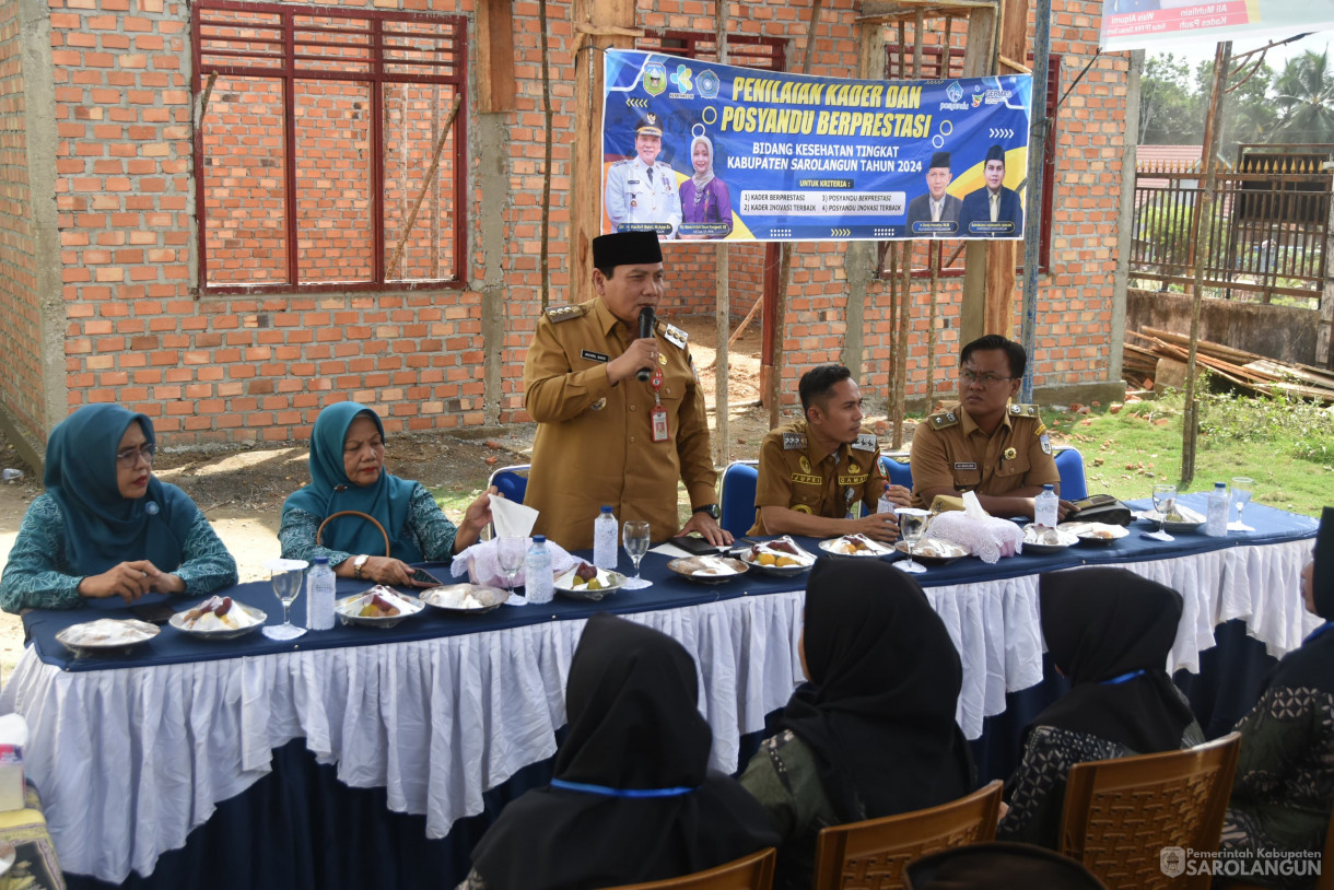 10 Juni 2024 - Penilaian Kader Dan Posyandu Berprestasi Bidang Kesehatan Tingkat Kabupaten Sarolangun Dan Gerakan Intervensi Serentak Pencegahan Stunting Di Desa Danau 