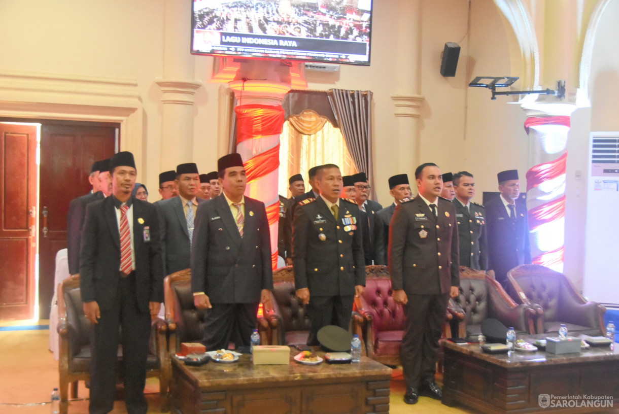 16 Agustus 2024 -&nbsp;Rapat Paripurna Sidang Tahunan MPR RI Dan Pidato Kenegaraan Presiden RI Dalam Rangka HUT RI Ke 79 Kemerdekaan RI, Bertempat di Gedung DPRD Kabupaten Sarolangun