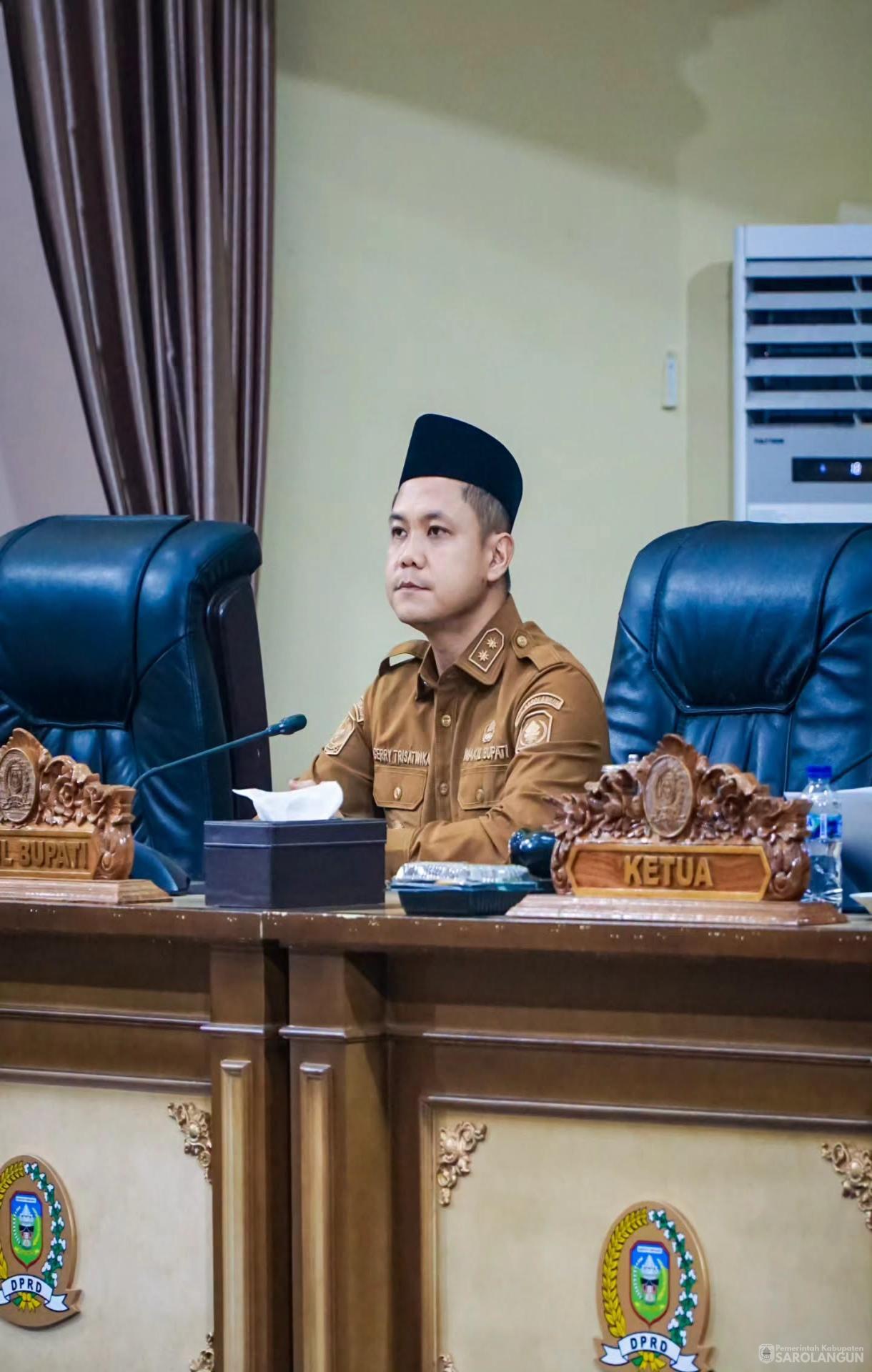 22 Juni 2026 Rapat Paripurna Tingkat I Tahap I Penyampaian Rancangan Peraturan Daerah Pertanggungjawaban Pelaksanaan APBD Kabupaten Sarolangun Tahun Anggaran 2025