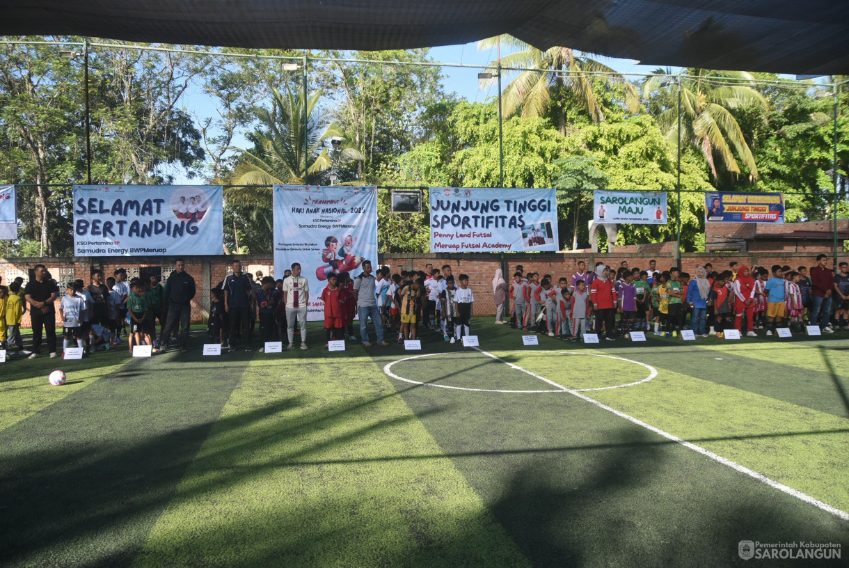 15 Juni 2025 -&nbsp;Pembukaan Turnamen Futsal Tingkat SD seKabupaten Sarolangun