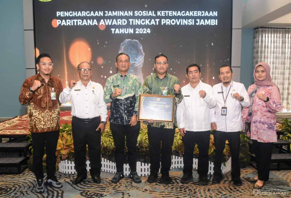6 Agustus 2025 - Penganugerahan Paritrana Award Tingkat Provinsi Jambi Tahun 2024&nbsp; di Ballroom Mahligai Bank 9 Jambi
