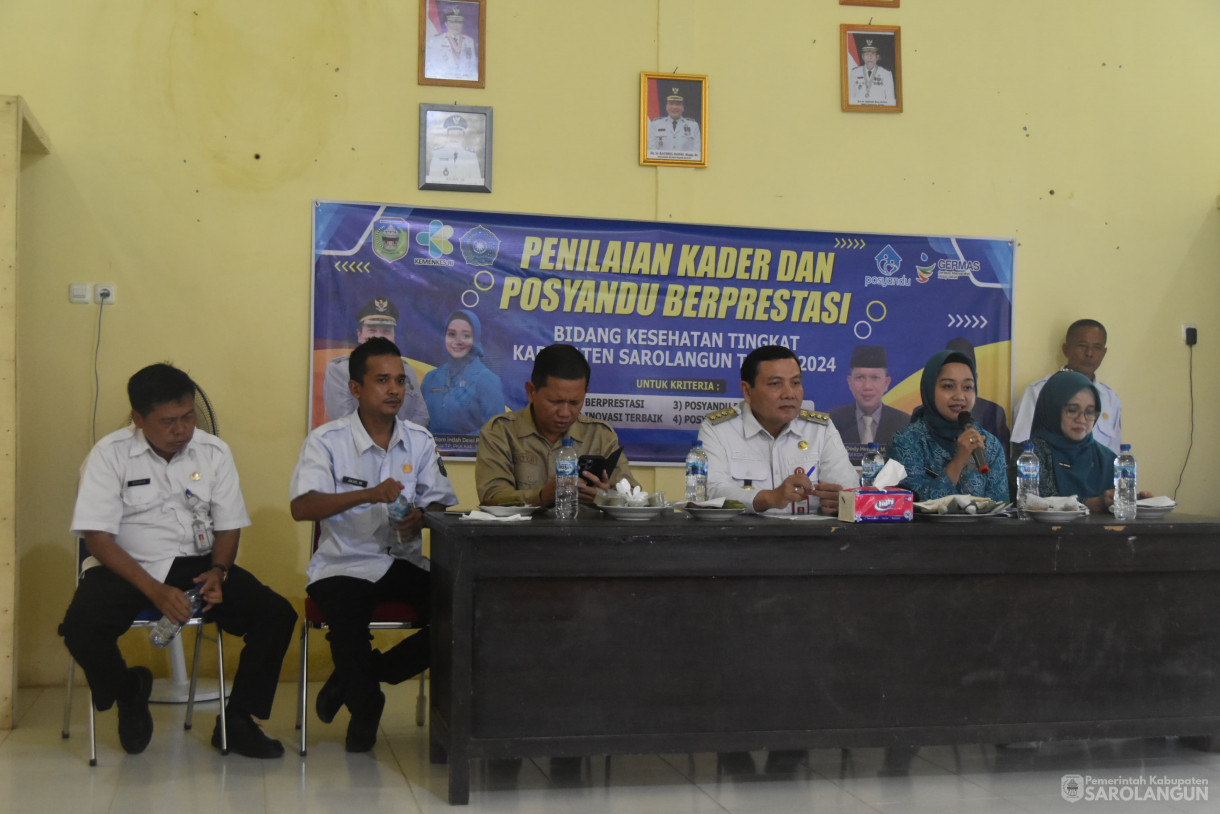 26 Juni 2024 - Penilaian Kader Dan Posyandu Berprestasi Bidang Kesehatan Tingkat Kabupaten Sarolangun, Bertempat di Kantor Desa Muara Cuban Kecamatan Batang Asai