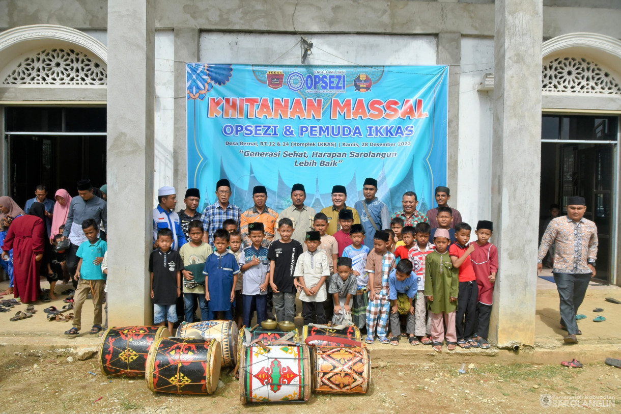 28 Desember 2023 - Pembukaan Acara Khitanan Massal Oleh Opsezi dan Ikkas Di Masjid Nurul Ikhlas Desa Bernai