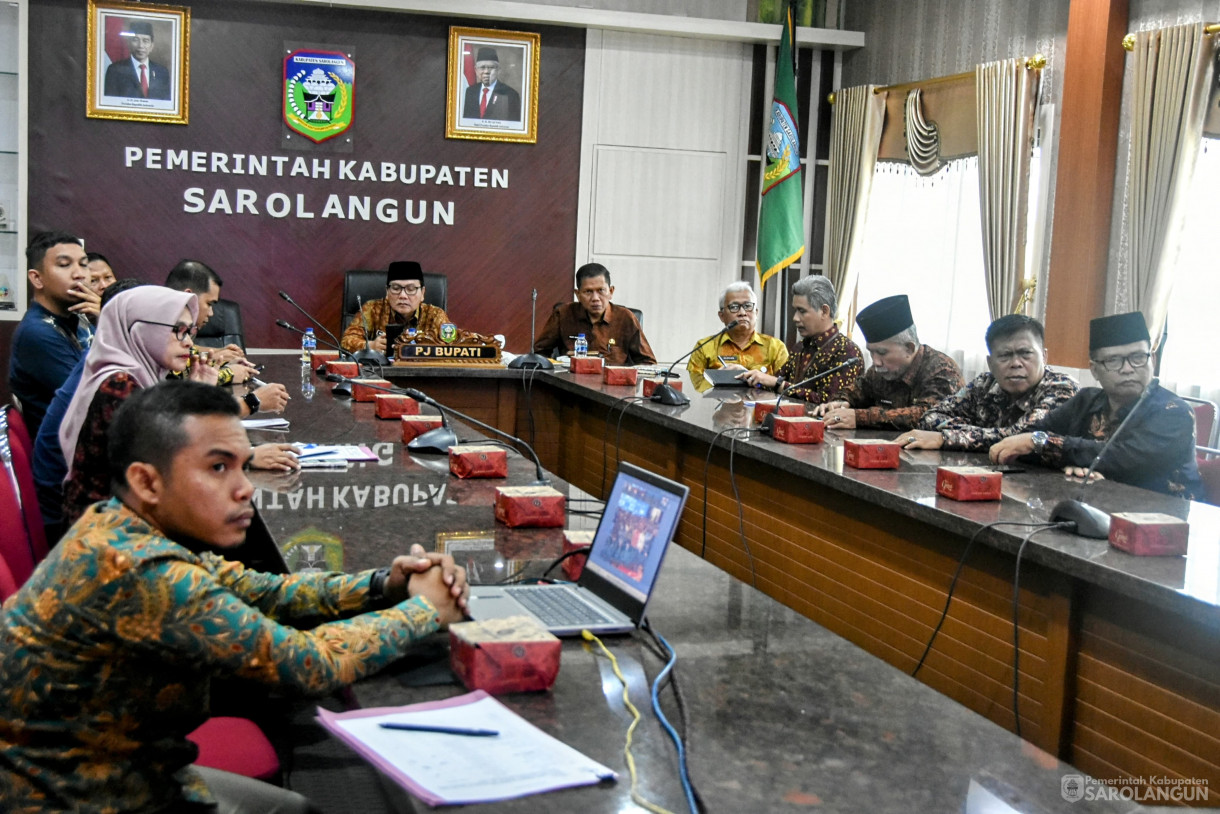 14 Juni 2024 - Rakornas Pengendalian Inflasi Tahun 2024, Dilanjutkan Rakor Pengendalian Inflasi TPID Di Ruang Pola Utama Kantor Bupati Sarolangun