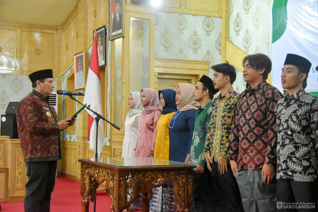 20 Januari 2023 - Pelantikan Kepengurusan Himpunan Mahasiswa Sarolangun Sumbar Di Ruang Aula Utama Kantor Bupati Sarolangun