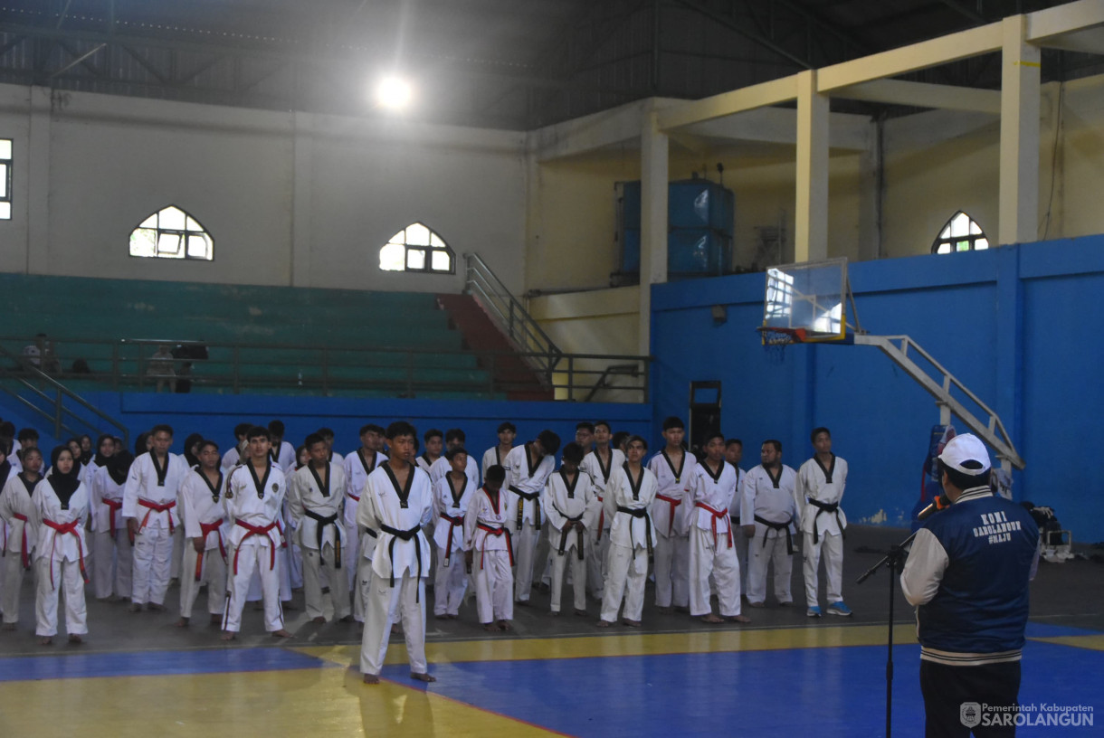 28 Juli 2024 -&nbsp;Ujian Kenaikan Tingkat Dan Kukkiwon Provinsi Jambi 2024, Bertempat di Gedung Tenis Indoor Sarolangun