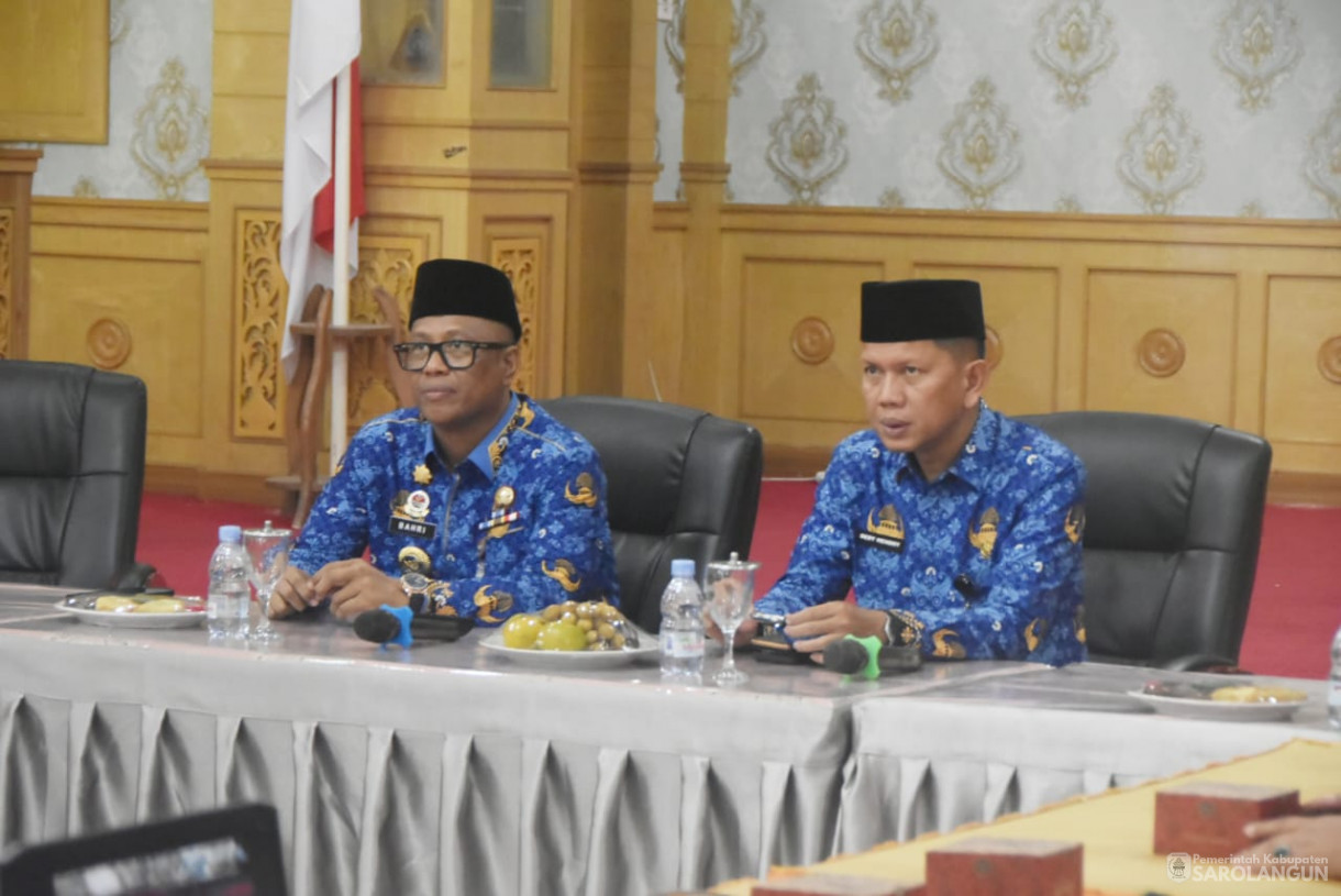 9 Desember 2024 - Acara Puncak Peringatan Hari Antikorupsi Sedunia Tahun 2024 Secara Daring, Bertempat di Ruang Aula Utama Kantor Bupati Sarolangun