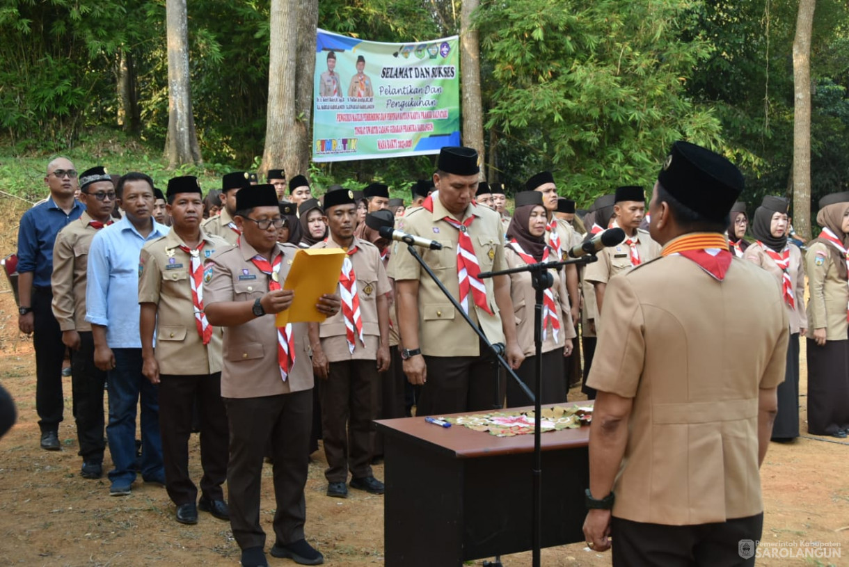 11 September 2023 - Penjabat Bupati Sarolangun Menghadiri Acara Pelantikan Pengurus Majelis Pembimbing Satuan Karya Pramuka Kalpataru dan Pimpinan Satuan Karya Pramuka Kalpataru Masa Bakti 2023 sd 2028