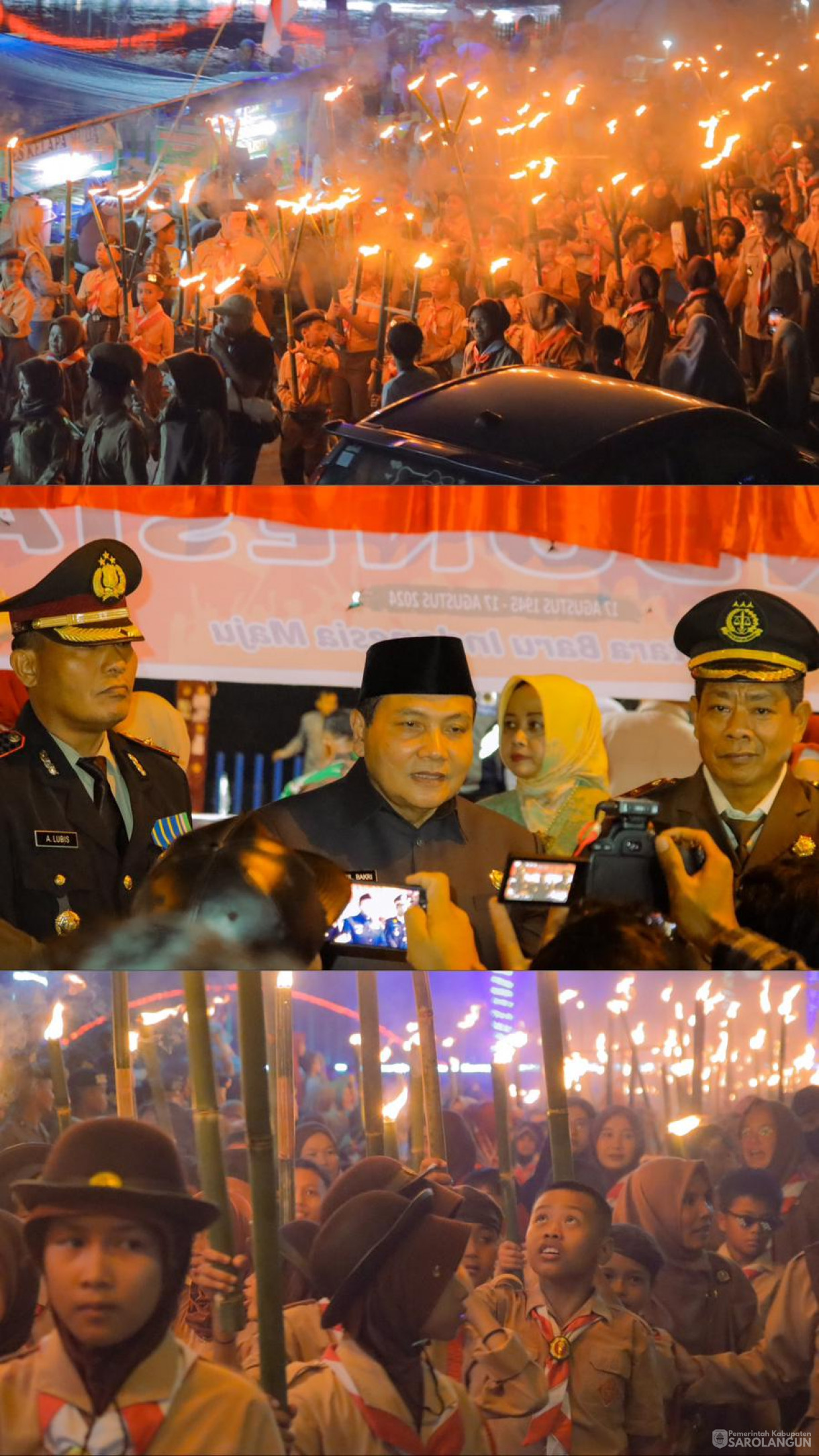16 Agustus 2024 - Upacara Pawai Obor, Bertempat di Rumah Dinas Bupati Sarolangun