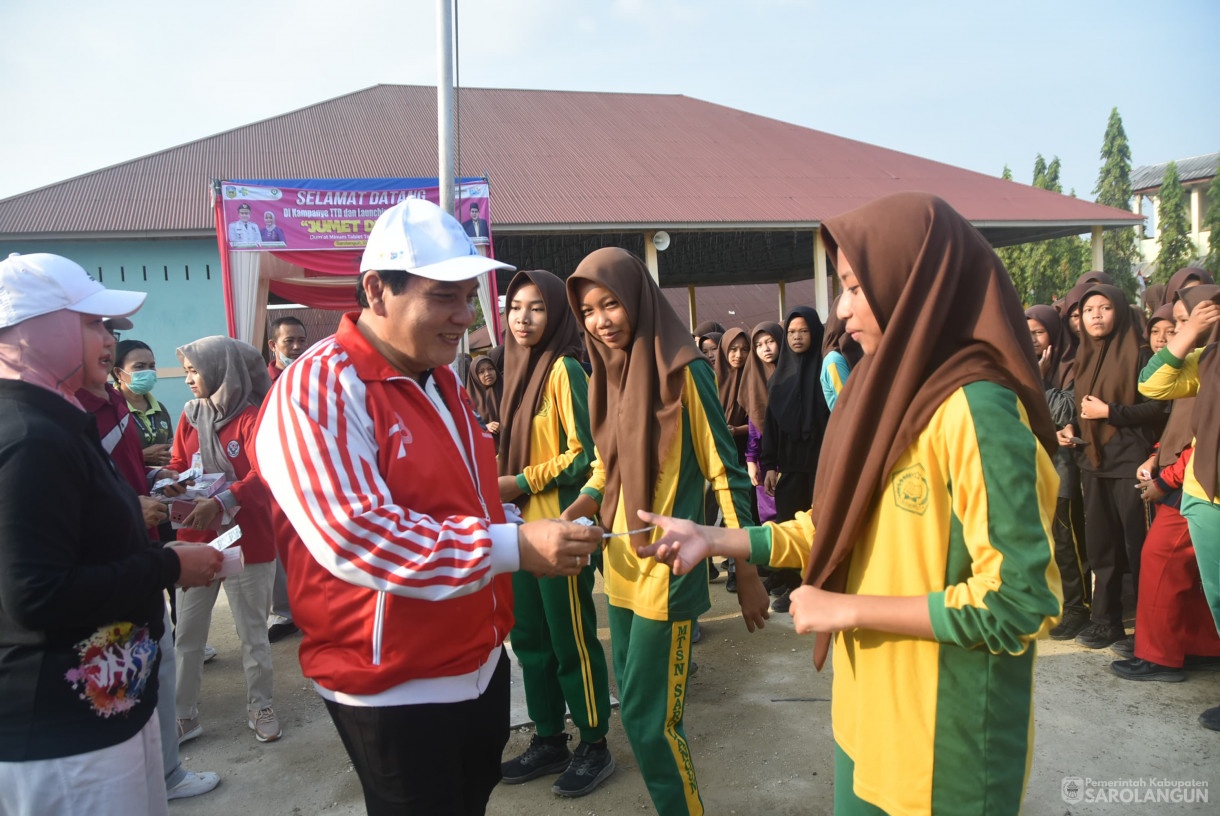 2 Agustus 2024 -&nbsp;Pemberian Tablet Tambah Darah Dan Launching Inovasi Daerah Pencegahan Stunting Jumet Drama Bertempat di MTSN Sarolangun